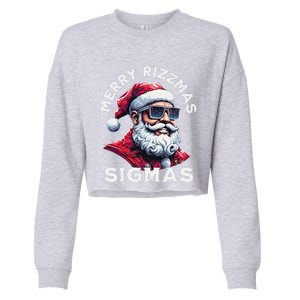 Merry Rizz Mas Sigmas Gen Alpha Middle School Xmas Cropped Pullover Crew