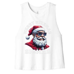 Merry Rizz Mas Sigmas Gen Alpha Middle School Xmas Women's Racerback Cropped Tank