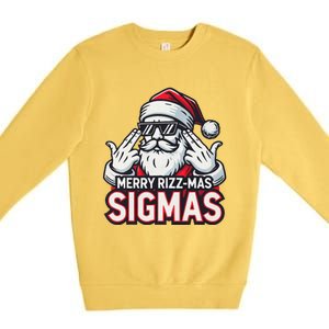 Merry Rizz Mas Sigmas Gen Alpha Middle School Christmas Premium Crewneck Sweatshirt