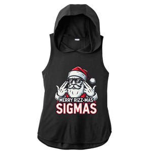 Merry Rizz Mas Sigmas Gen Alpha Middle School Christmas Ladies PosiCharge Tri-Blend Wicking Draft Hoodie Tank