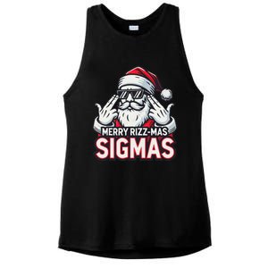 Merry Rizz Mas Sigmas Gen Alpha Middle School Christmas Ladies PosiCharge Tri-Blend Wicking Tank