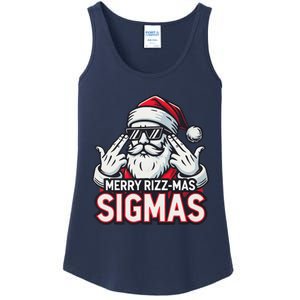 Merry Rizz Mas Sigmas Gen Alpha Middle School Christmas Ladies Essential Tank