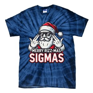 Merry Rizz Mas Sigmas Gen Alpha Middle School Christmas Tie-Dye T-Shirt