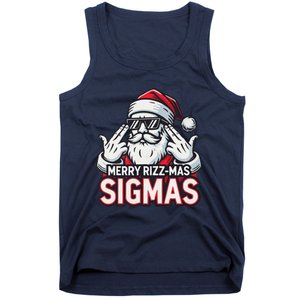 Merry Rizz Mas Sigmas Gen Alpha Middle School Christmas Tank Top