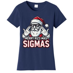 Merry Rizz Mas Sigmas Gen Alpha Middle School Christmas Women's T-Shirt