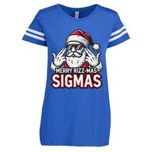 Merry Rizz Mas Sigmas Gen Alpha Middle School Christmas Enza Ladies Jersey Football T-Shirt