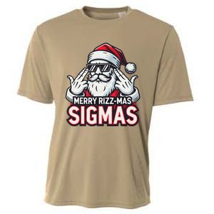 Merry Rizz Mas Sigmas Gen Alpha Middle School Christmas Cooling Performance Crew T-Shirt