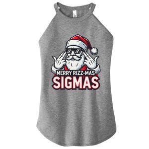 Merry Rizz Mas Sigmas Gen Alpha Middle School Christmas Women's Perfect Tri Rocker Tank