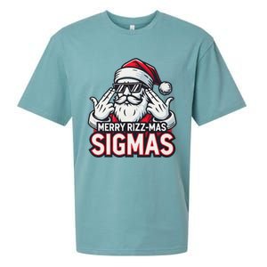 Merry Rizz Mas Sigmas Gen Alpha Middle School Christmas Sueded Cloud Jersey T-Shirt