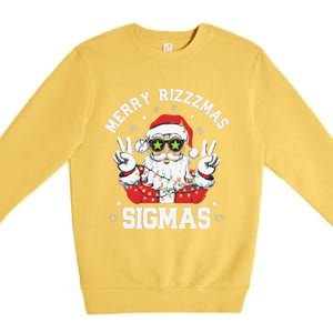 Merry Rizz Mas Sigmas Gen Alpha Middle School Christmas Premium Crewneck Sweatshirt