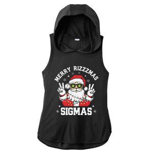 Merry Rizz Mas Sigmas Gen Alpha Middle School Christmas Ladies PosiCharge Tri-Blend Wicking Draft Hoodie Tank