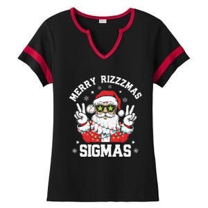 Merry Rizz Mas Sigmas Gen Alpha Middle School Christmas Ladies Halftime Notch Neck Tee