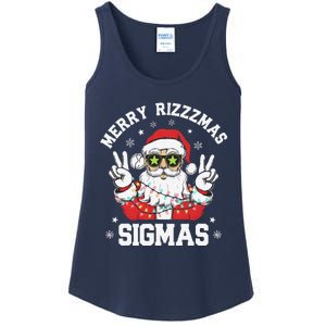 Merry Rizz Mas Sigmas Gen Alpha Middle School Christmas Ladies Essential Tank