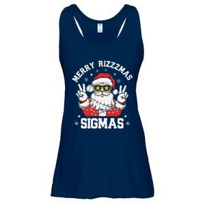 Merry Rizz Mas Sigmas Gen Alpha Middle School Christmas Ladies Essential Flowy Tank