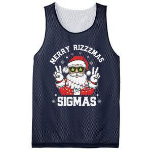 Merry Rizz Mas Sigmas Gen Alpha Middle School Christmas Mesh Reversible Basketball Jersey Tank