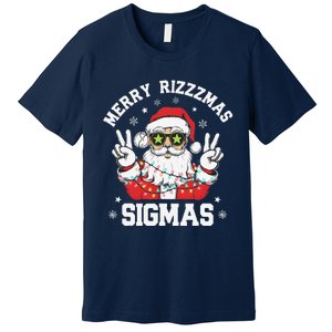 Merry Rizz Mas Sigmas Gen Alpha Middle School Christmas Premium T-Shirt