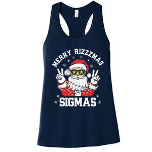 Merry Rizz Mas Sigmas Gen Alpha Middle School Christmas Women's Racerback Tank