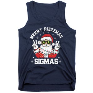 Merry Rizz Mas Sigmas Gen Alpha Middle School Christmas Tank Top