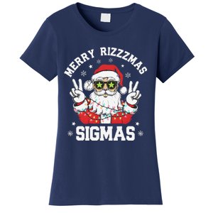 Merry Rizz Mas Sigmas Gen Alpha Middle School Christmas Women's T-Shirt