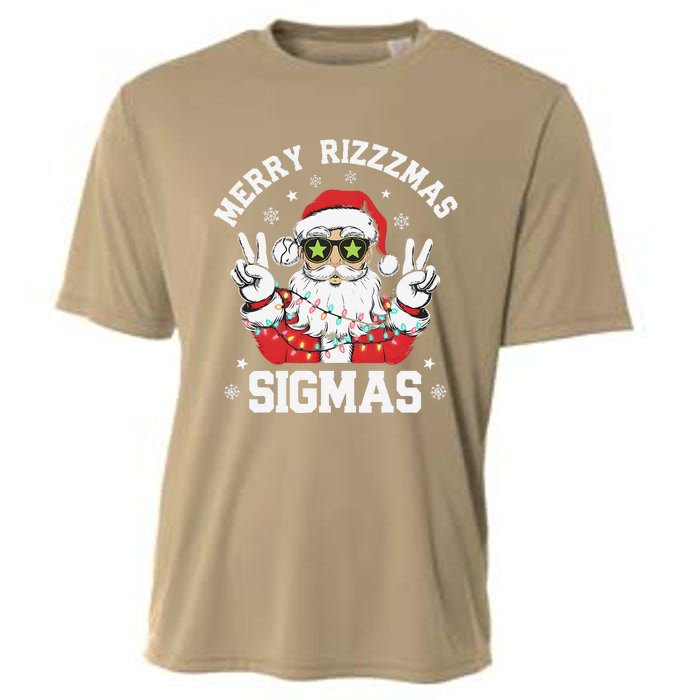 Merry Rizz Mas Sigmas Gen Alpha Middle School Christmas Cooling Performance Crew T-Shirt