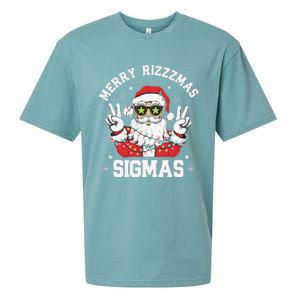 Merry Rizz Mas Sigmas Gen Alpha Middle School Christmas Sueded Cloud Jersey T-Shirt