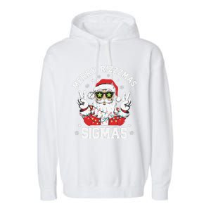 Merry Rizz Mas Sigmas Gen Alpha Middle School Christmas Garment-Dyed Fleece Hoodie