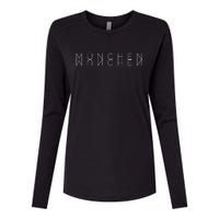 Munchen Reflections Munich Bavaria Germany Word Art Womens Cotton Relaxed Long Sleeve T-Shirt