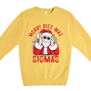 Merry Rizz Mas Sigmas Gen Alpha Middle School Christmas Premium Crewneck Sweatshirt