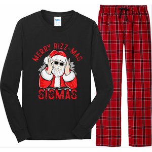 Merry Rizz Mas Sigmas Gen Alpha Middle School Christmas Long Sleeve Pajama Set