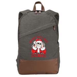 Merry Rizz Mas Sigmas Gen Alpha Middle School Christmas Cotton Canvas Backpack