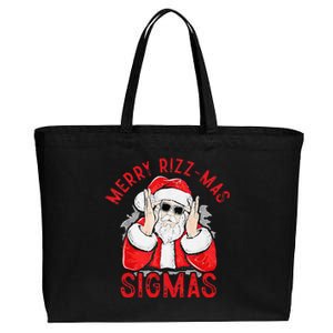 Merry Rizz Mas Sigmas Gen Alpha Middle School Christmas Cotton Canvas Jumbo Tote