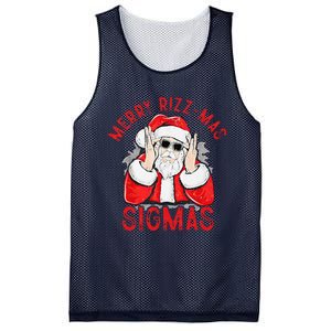 Merry Rizz Mas Sigmas Gen Alpha Middle School Christmas Mesh Reversible Basketball Jersey Tank