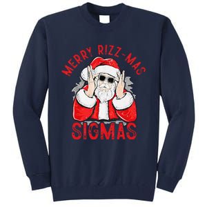 Merry Rizz Mas Sigmas Gen Alpha Middle School Christmas Tall Sweatshirt