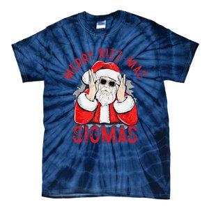 Merry Rizz Mas Sigmas Gen Alpha Middle School Christmas Tie-Dye T-Shirt