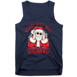 Merry Rizz Mas Sigmas Gen Alpha Middle School Christmas Tank Top