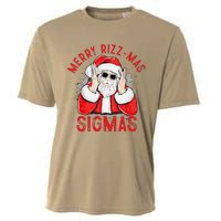 Merry Rizz Mas Sigmas Gen Alpha Middle School Christmas Cooling Performance Crew T-Shirt