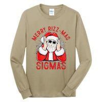 Merry Rizz Mas Sigmas Gen Alpha Middle School Christmas Tall Long Sleeve T-Shirt