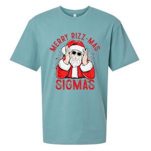 Merry Rizz Mas Sigmas Gen Alpha Middle School Christmas Sueded Cloud Jersey T-Shirt