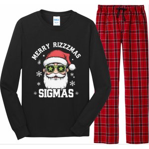 Merry Rizz Mas Sigmas Gen Alpha Middle School Christmas Long Sleeve Pajama Set