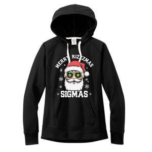 Merry Rizz Mas Sigmas Gen Alpha Middle School Christmas Women's Fleece Hoodie