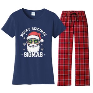 Merry Rizz Mas Sigmas Gen Alpha Middle School Christmas Women's Flannel Pajama Set