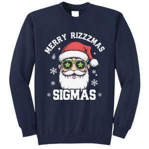 Merry Rizz Mas Sigmas Gen Alpha Middle School Christmas Tall Sweatshirt