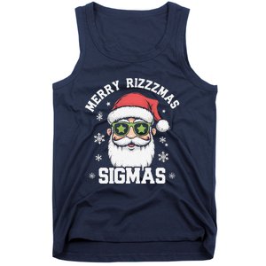 Merry Rizz Mas Sigmas Gen Alpha Middle School Christmas Tank Top