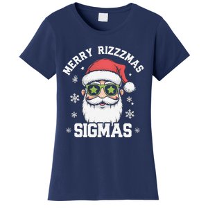 Merry Rizz Mas Sigmas Gen Alpha Middle School Christmas Women's T-Shirt