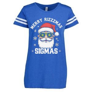 Merry Rizz Mas Sigmas Gen Alpha Middle School Christmas Enza Ladies Jersey Football T-Shirt