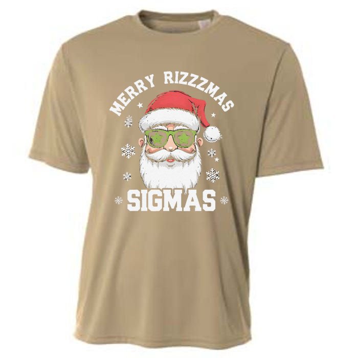 Merry Rizz Mas Sigmas Gen Alpha Middle School Christmas Cooling Performance Crew T-Shirt