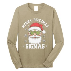 Merry Rizz Mas Sigmas Gen Alpha Middle School Christmas Long Sleeve Shirt