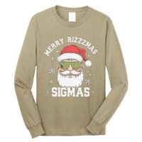 Merry Rizz Mas Sigmas Gen Alpha Middle School Christmas Long Sleeve Shirt