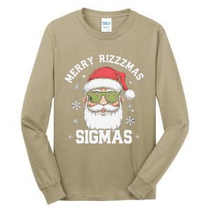 Merry Rizz Mas Sigmas Gen Alpha Middle School Christmas Tall Long Sleeve T-Shirt