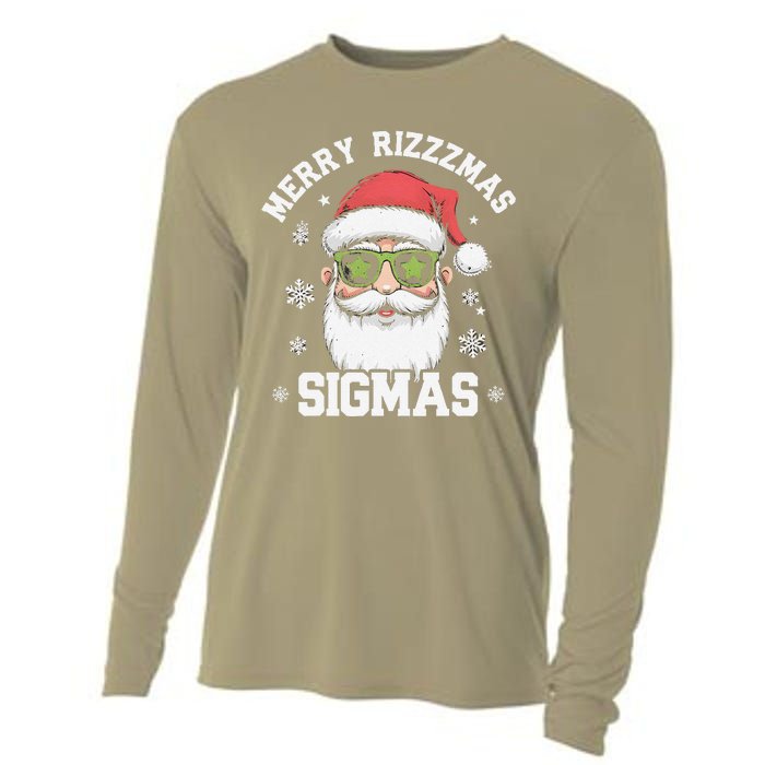 Merry Rizz Mas Sigmas Gen Alpha Middle School Christmas Cooling Performance Long Sleeve Crew